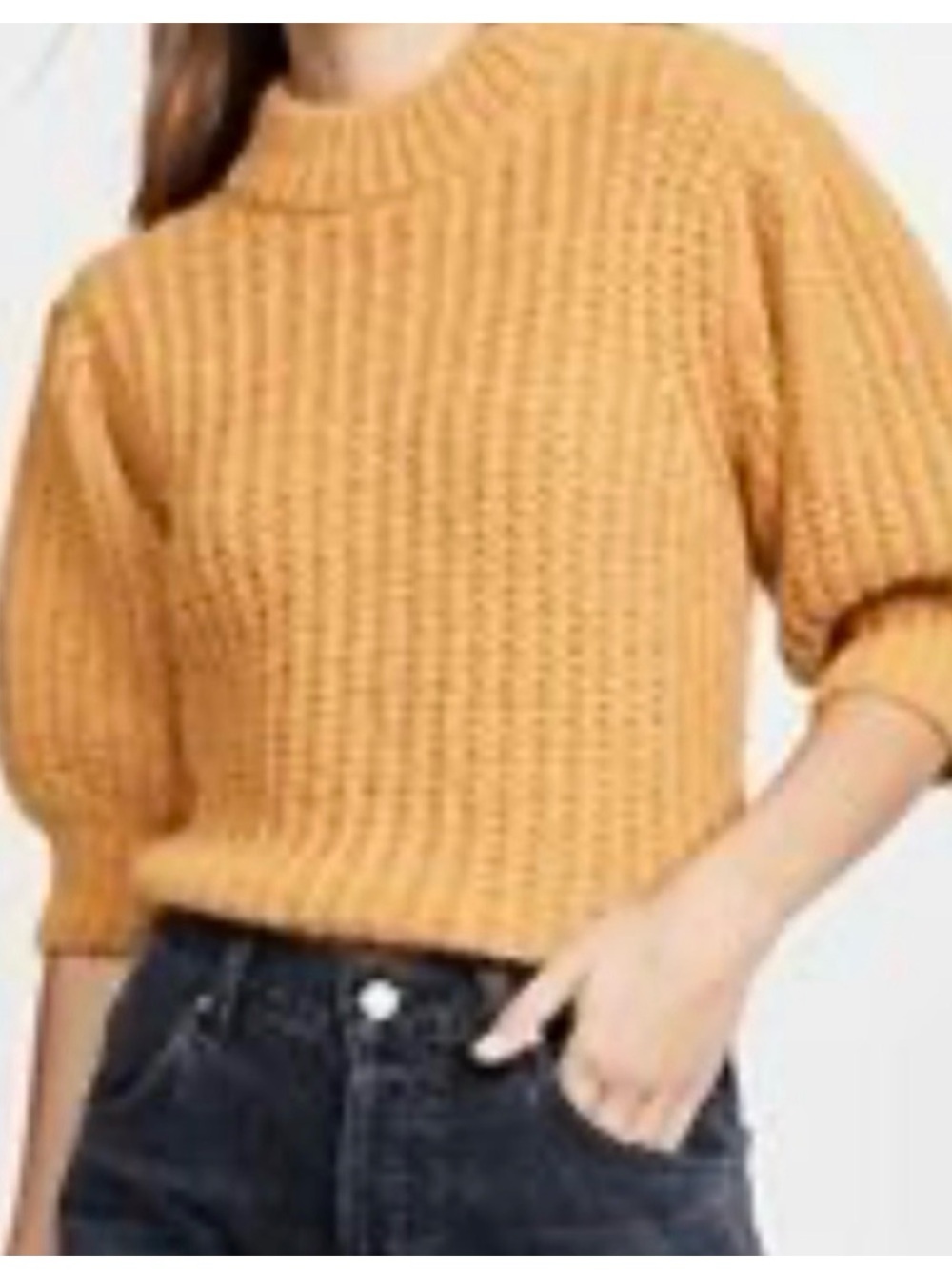 BA&SH
Eric Chunky Knit Jumper In Yellow/ alpaca blend